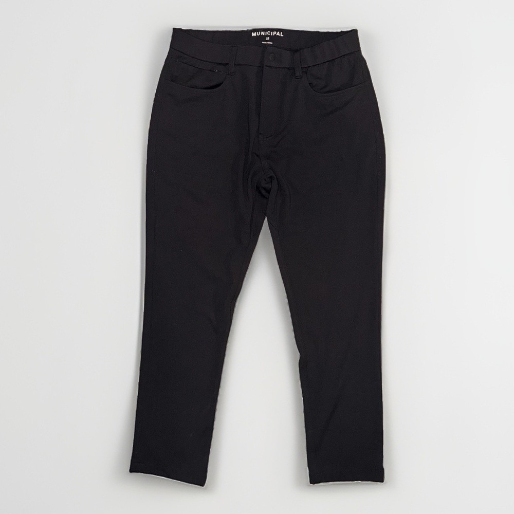 Municipal Sport Utility Wear Pants Mens 32 Black Stretch Casual Workwear Chino